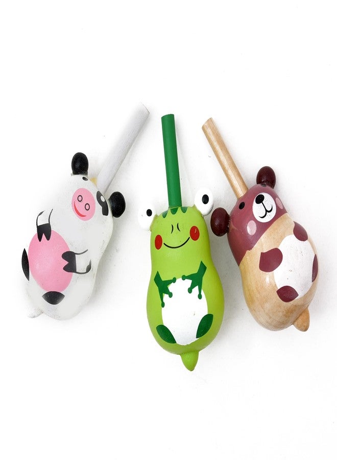 TOODLES 5-Piece Random Wooden Spinning Tops Set - Classic Wooden Toys for Children, Ideal for Family Games and Children's Parties, Wooden Toy Collection for Endless Fun - Image 4